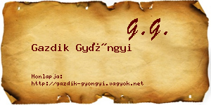 Gazdik Gyöngyi névjegykártya